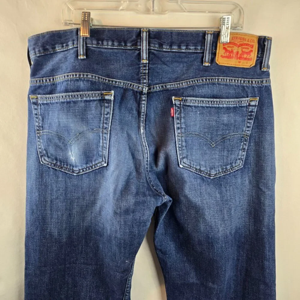Levi's 569 Jeans Mens 38x30 Blue Dark Wash Denim  Loose Straight Baggy Skater